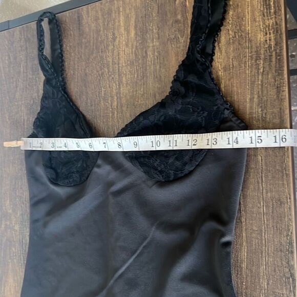 Elegant Short Dress Square Neck Lace Trim Bodycon Sleeveless Black Dress - Picture 10 of 11